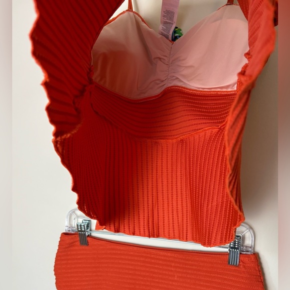 Cupshe Bold Orange Textured Swimwear. NWT - Picture 7 of 10